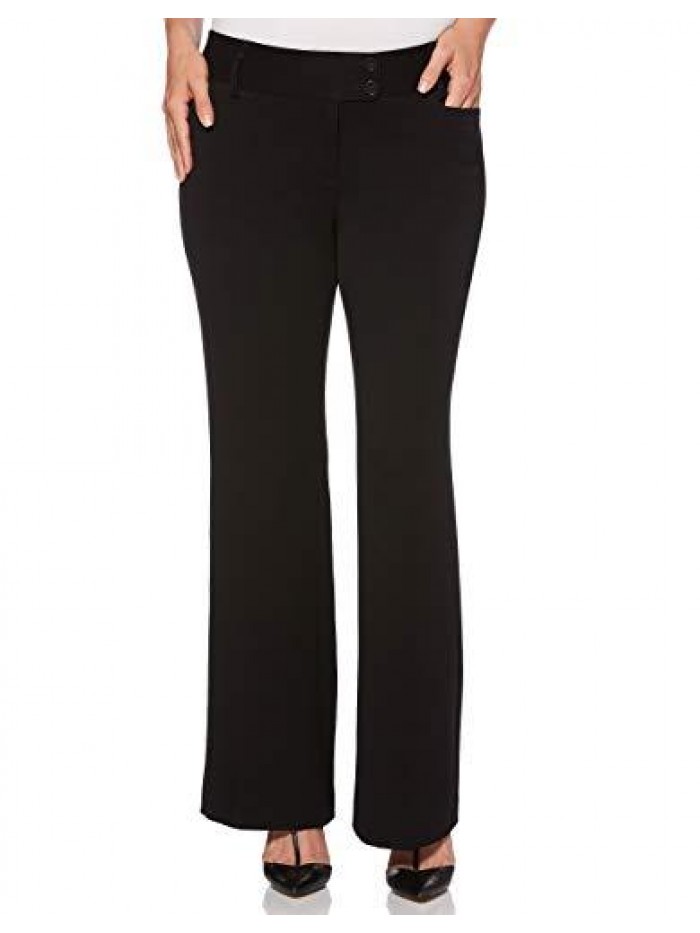 Women's Curvy Fit Gabardine Boot Leg Pant 