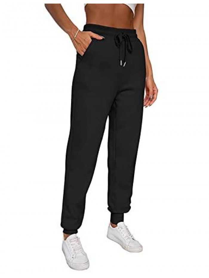 Women's Warm Sherpa Lined Athletic Sweatpants Jogger Fleece Pants 