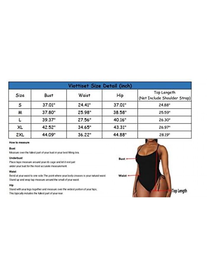 Women's Ruched High Cut One Piece Swimsuit Tummy Control Monokini Bikini 