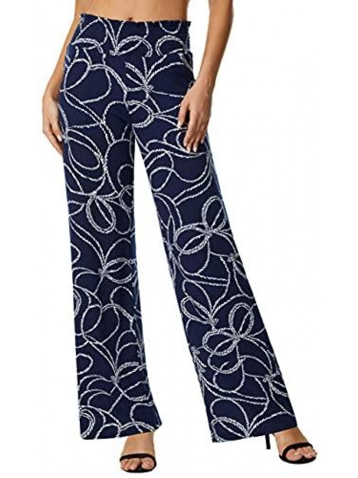 CoCo Women's Boho Palazzo Pants Wide Leg Lounge Pants 