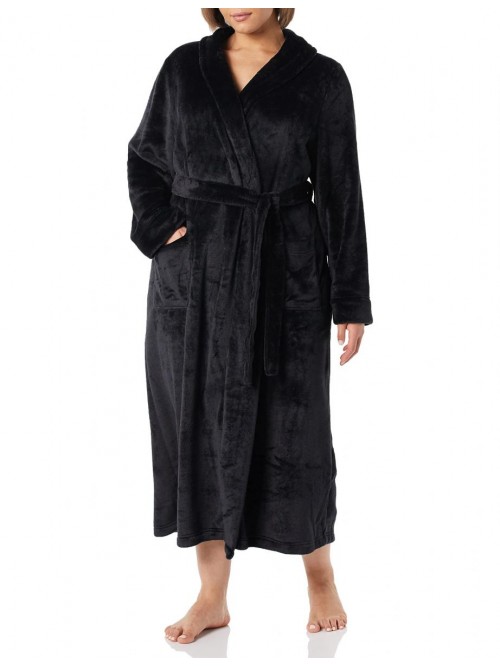 Women's Plus Size Full Length Plush Robe  