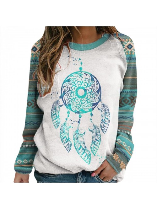 Shirt for Women Long Sleeve T Shirt Vintage Wester...