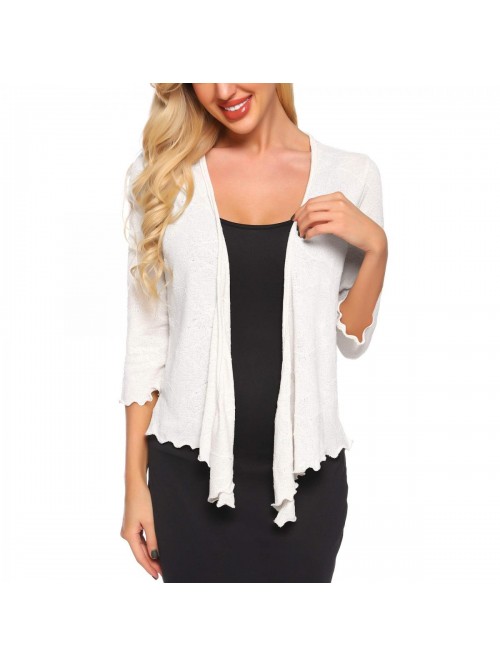 Womens Sheer Shrug Bolero Tie Knot Cardigan Lightw...