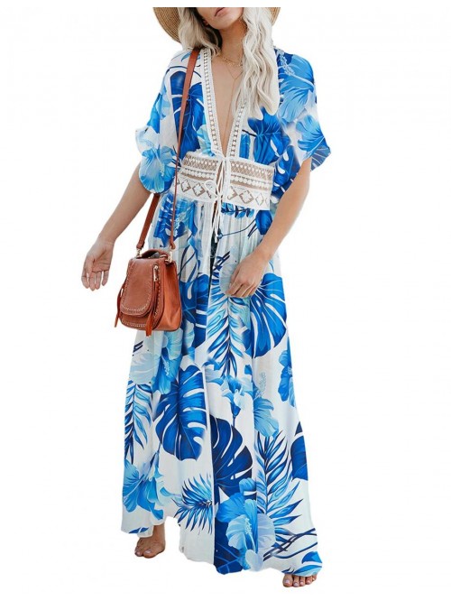 Women's Long Beach Kimono Cardigan Open Front Biki...