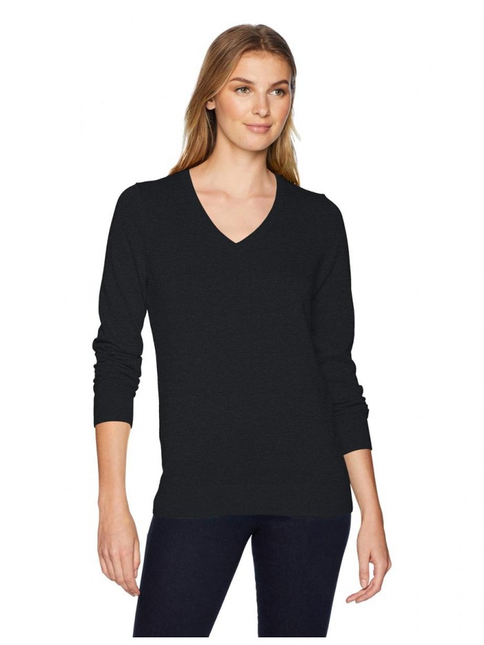 Women's Classic Fit Lightweight Long-Sleeve V-Neck Sweater  