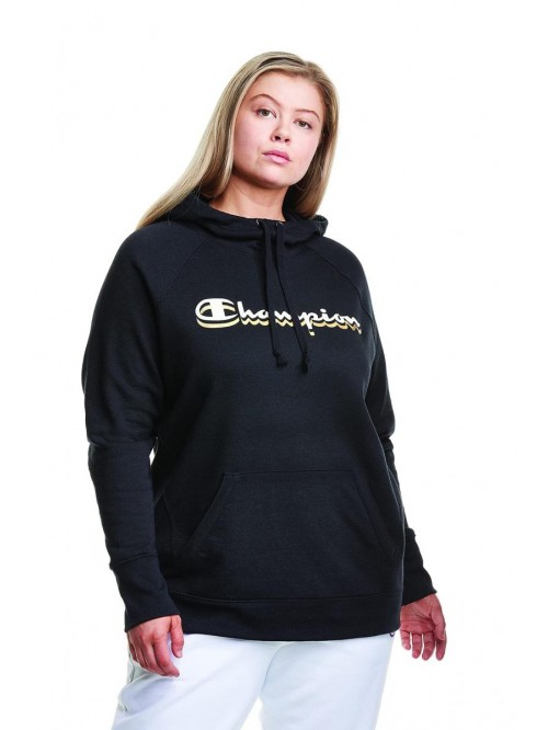 Women's Plus Powerblend Hoodie, Classic Script 